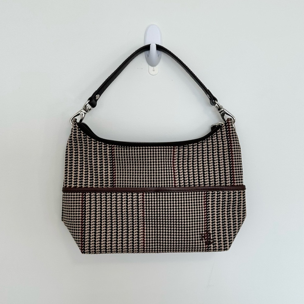 Ralph Lauren Black and Cream Shoulder Bag